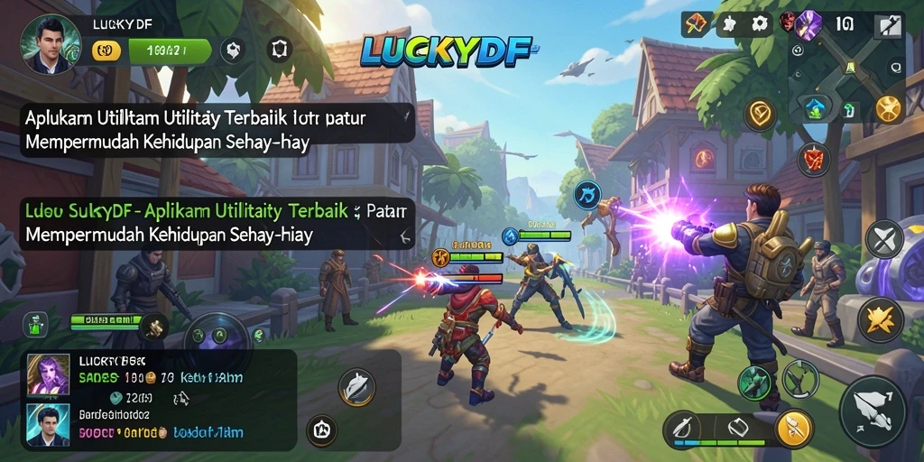 Tangkapan layar dari tampilan antarmuka utama LUCKYDF yang menunjukkan fitur utilitas.